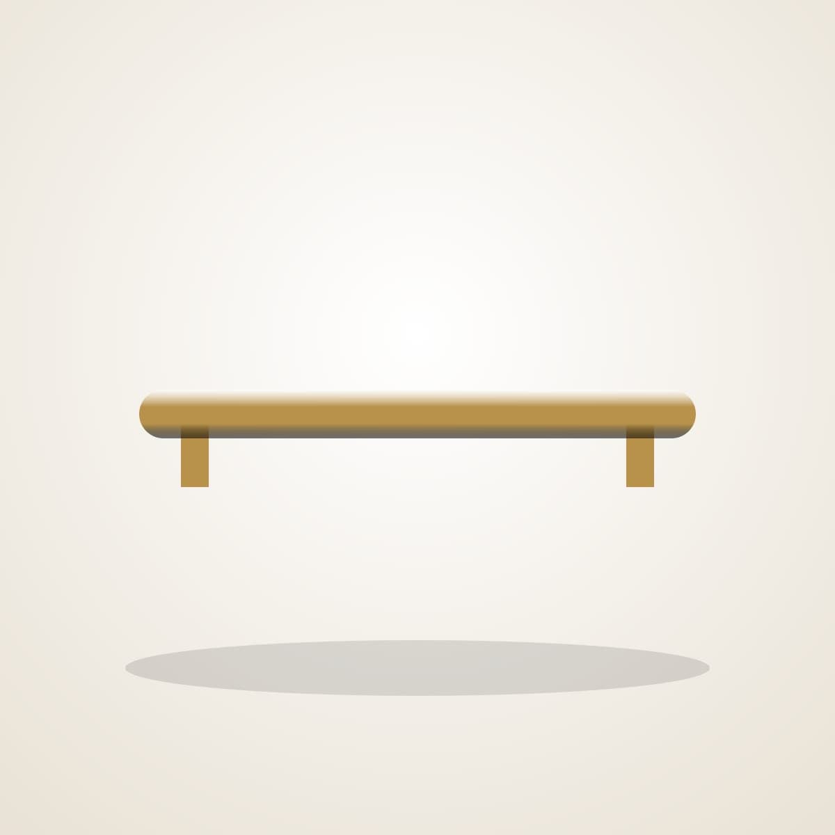 Brass Knurled Cabinet Handle 160mm – view 1